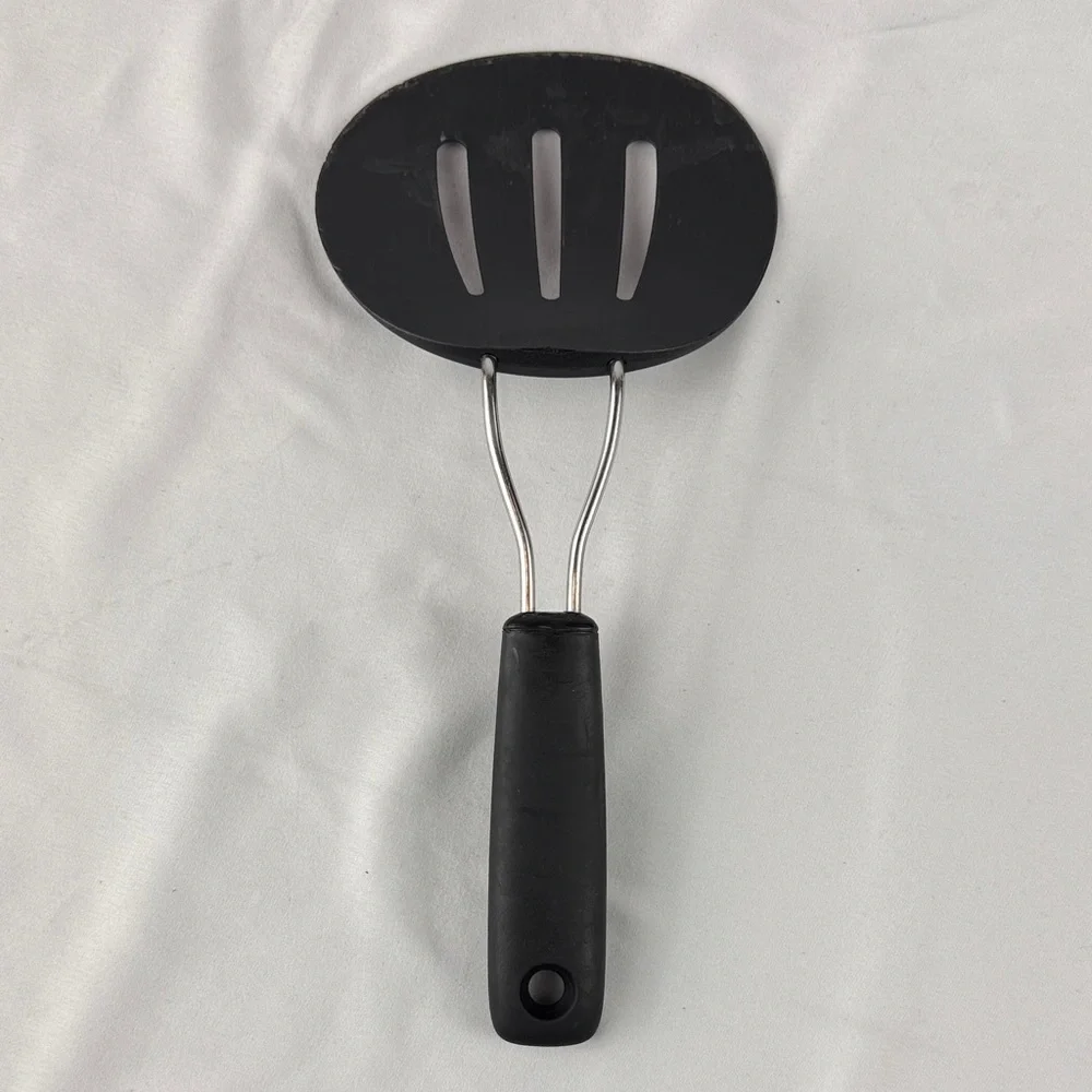 OXO Black Nylon Slotted Turner Spatula